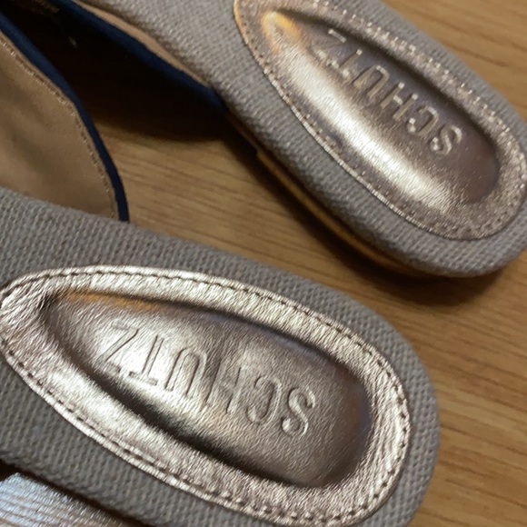 SCHUTZ ROSE CANVAS MULES - Picture 8 of 11